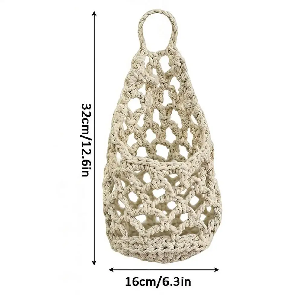Boho Macrame Plant HangerBasket for Succulents Cotton Rope Woven Hanging Basket with Net Pouch Home Decoration Organizer - Image 8
